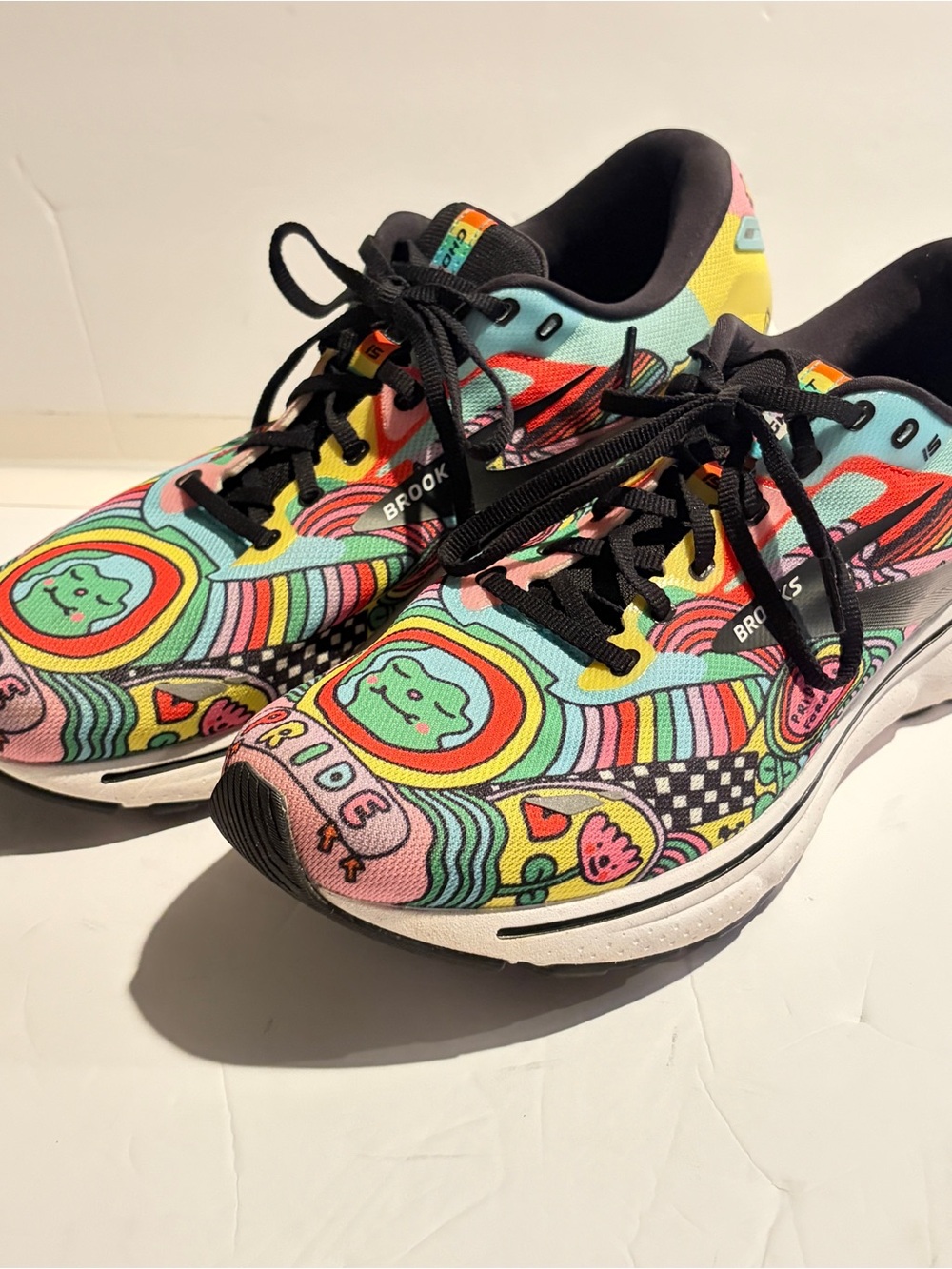 Brooks Ghost 15 Pride Wednesday Holmes Run Proud Mens 13 Running Shoes Rainbow